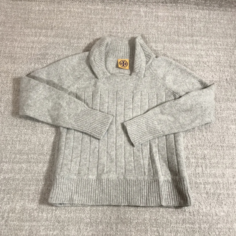 Tory Burch Wool Blend Sweater XS-S Light Silver Grey
